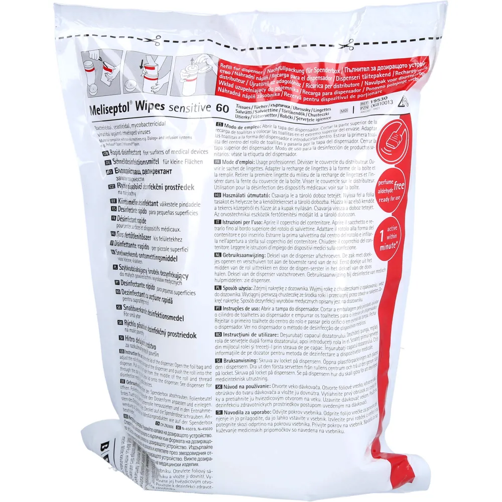 Meliseptol Wipes sensitive Nachfüllpackung 60 St