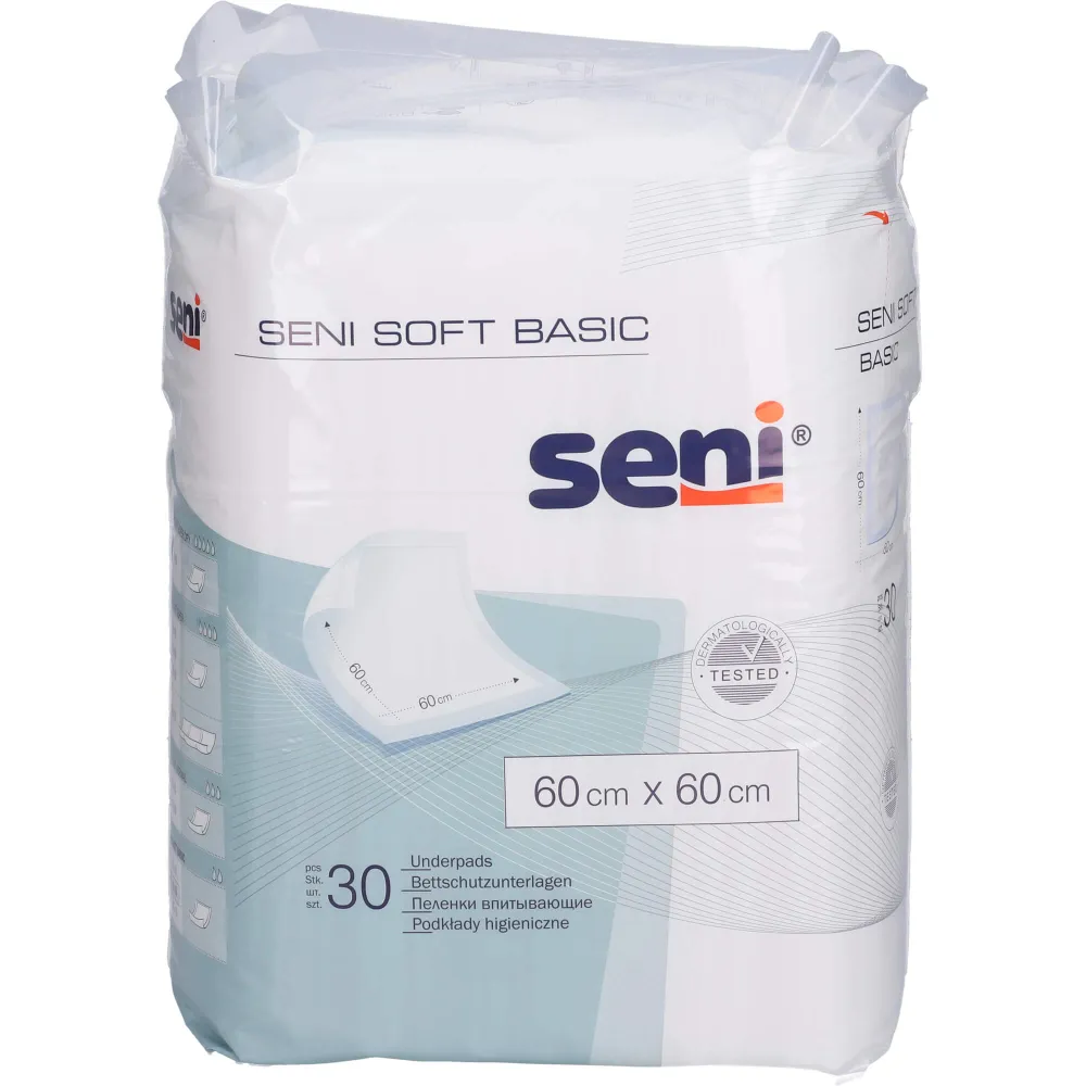 Seni Soft Basic Bettschutzunterlage 60x60 cm 30 St