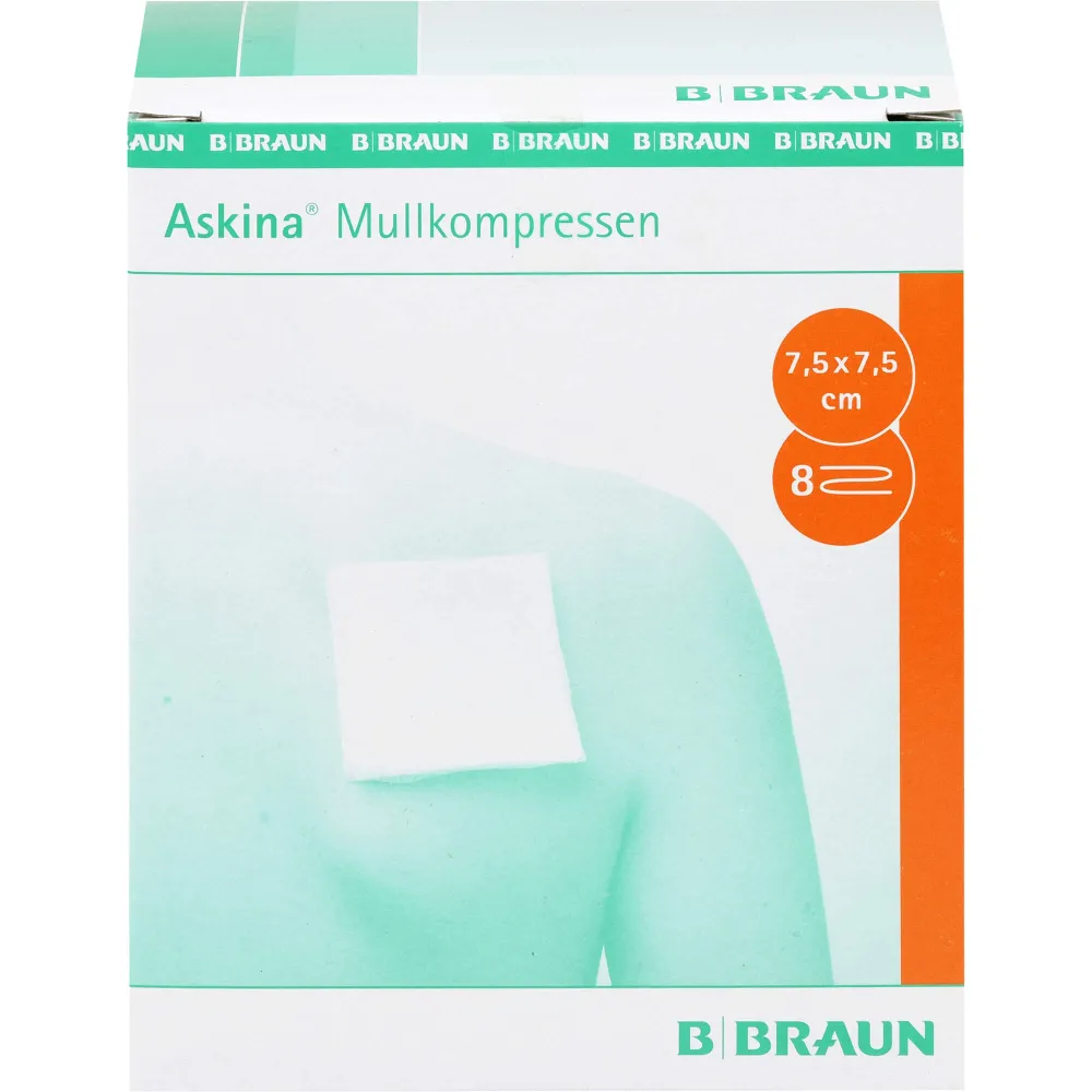 Askina Mullkompressen 7,5x7,5 cm steril 50 St