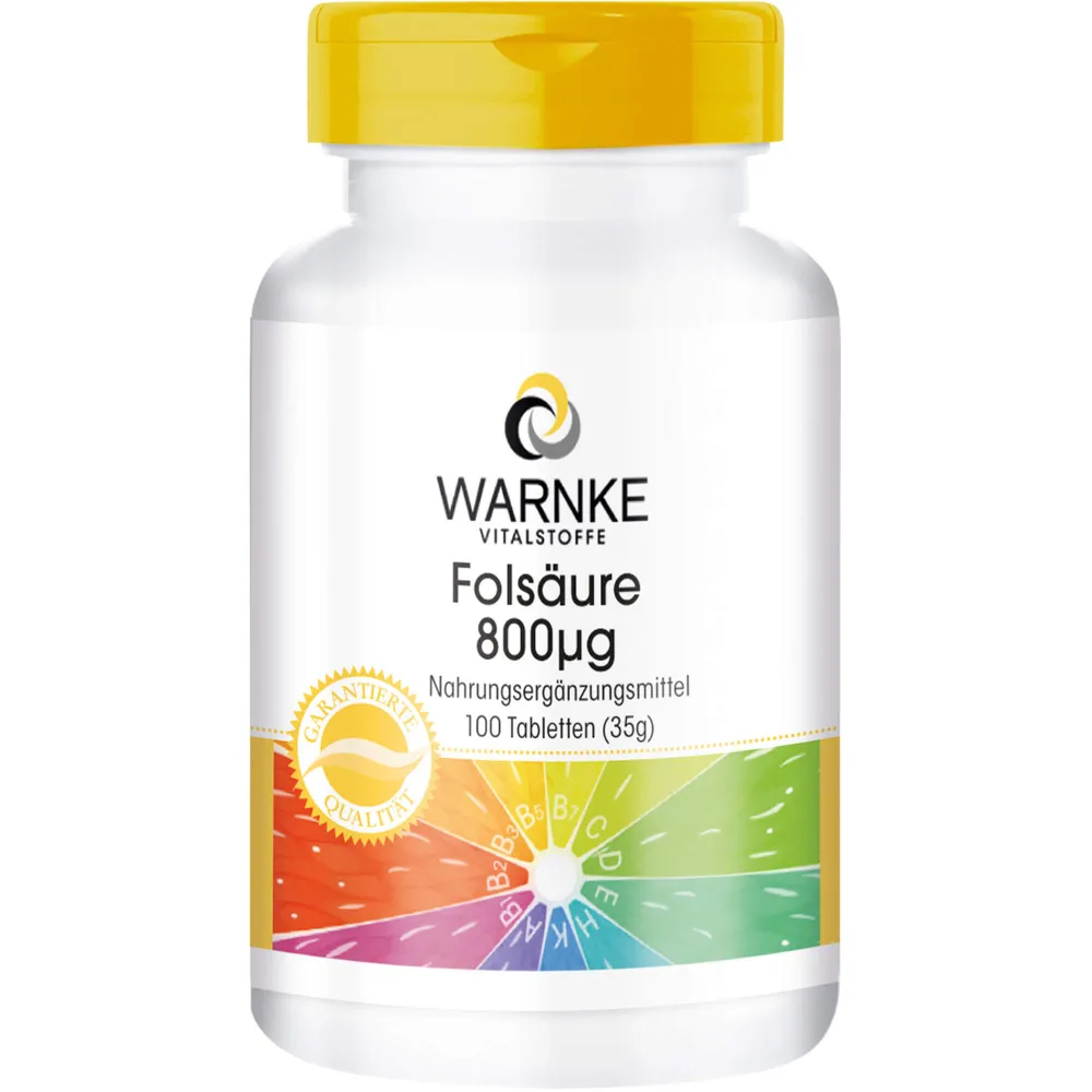 Folsäure 800 Microgramm Tabletten 100 St