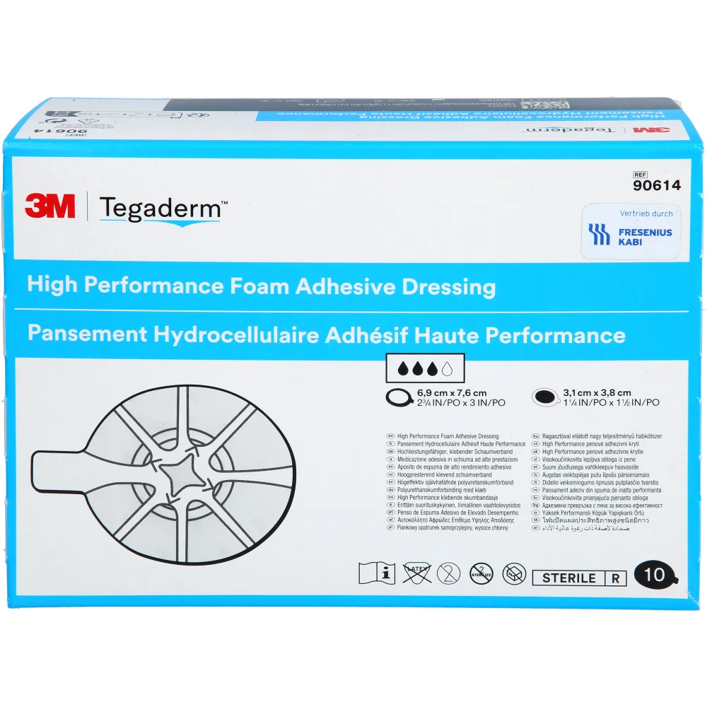 Tegaderm Foam Adhesive Fk 6,9x7,6 cm oval 90614 10 St