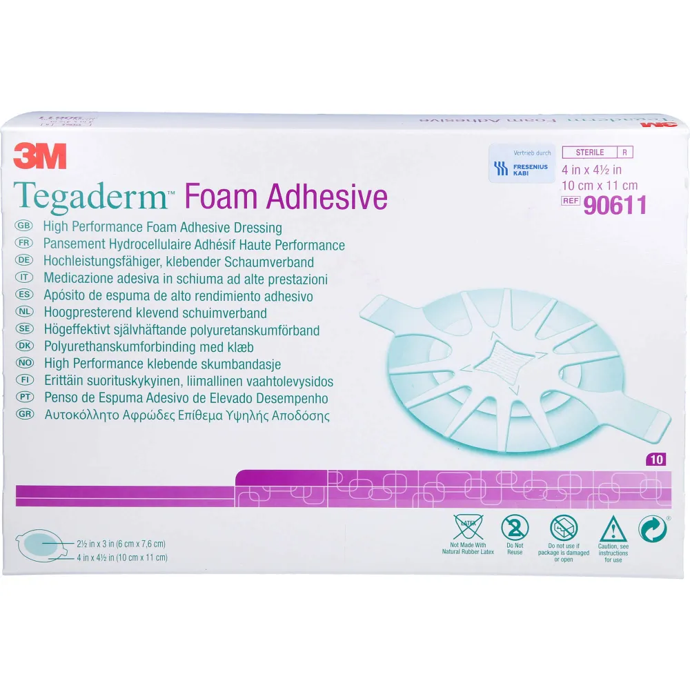 Tegaderm Foam Adhesive Fk 10x11 cm oval 90611 10 St