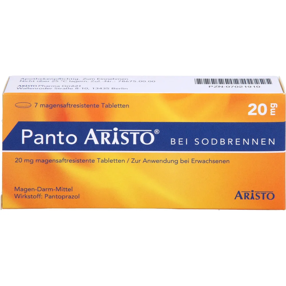 Panto Aristo bei Sodbrennen 20 mg magensaftr.Tabl. 7 St