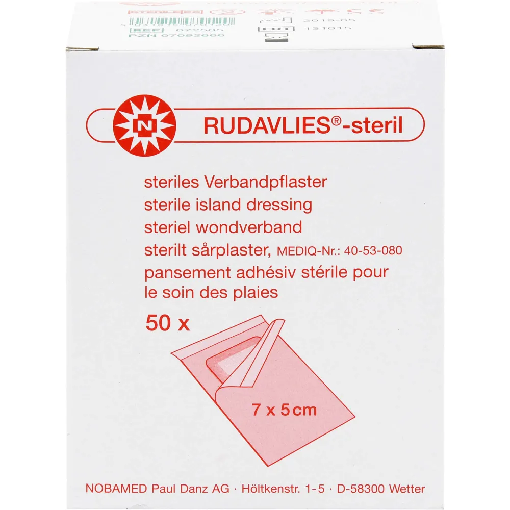 Rudavlies-steril Verbandpflaster 5x7 cm 50 St