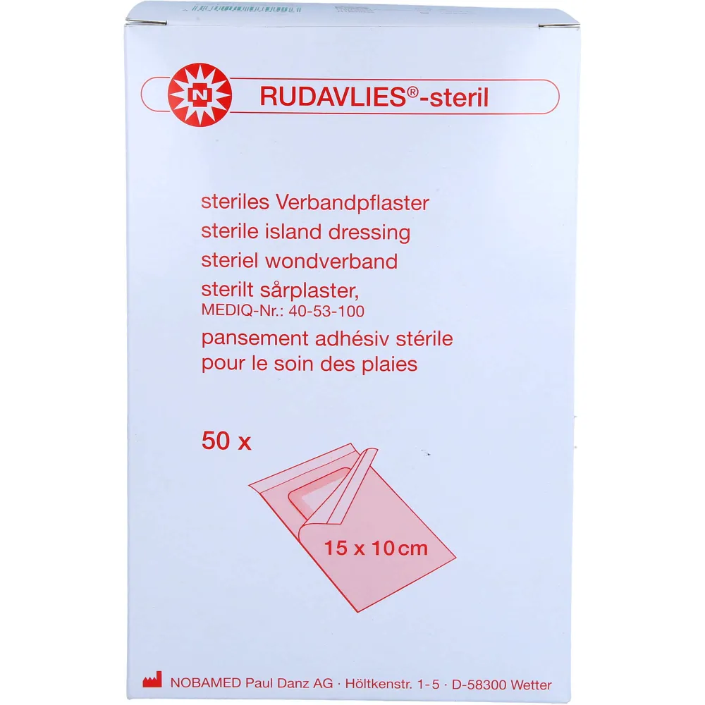Rudavlies-steril Verbandpflaster 10x15 cm 50 St