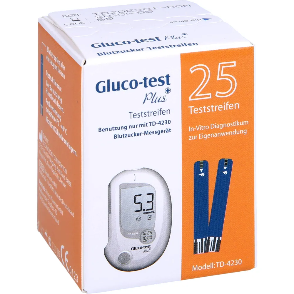 Gluco Test Plus Blutzuckerteststreifen 25 St