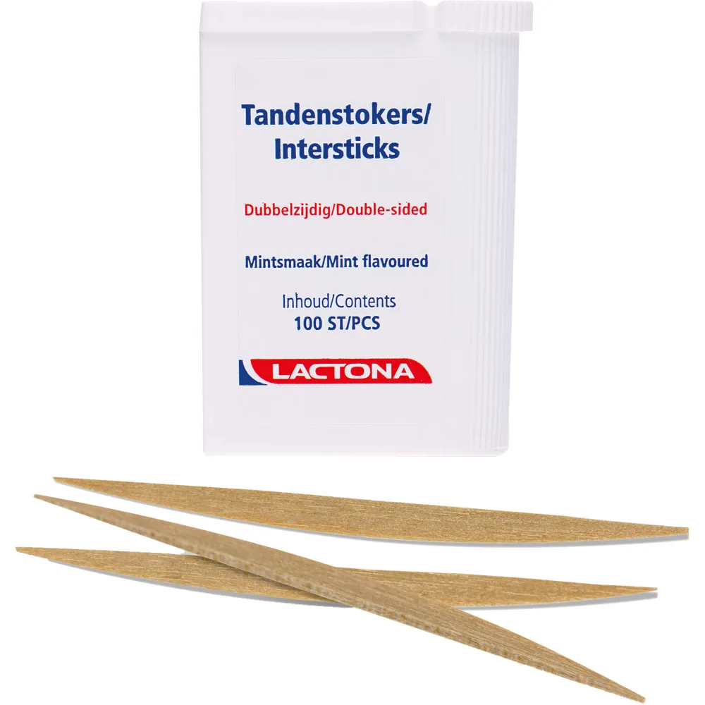 Zahnhölzer Lactona Intersticks mint doppelendig 100 St
