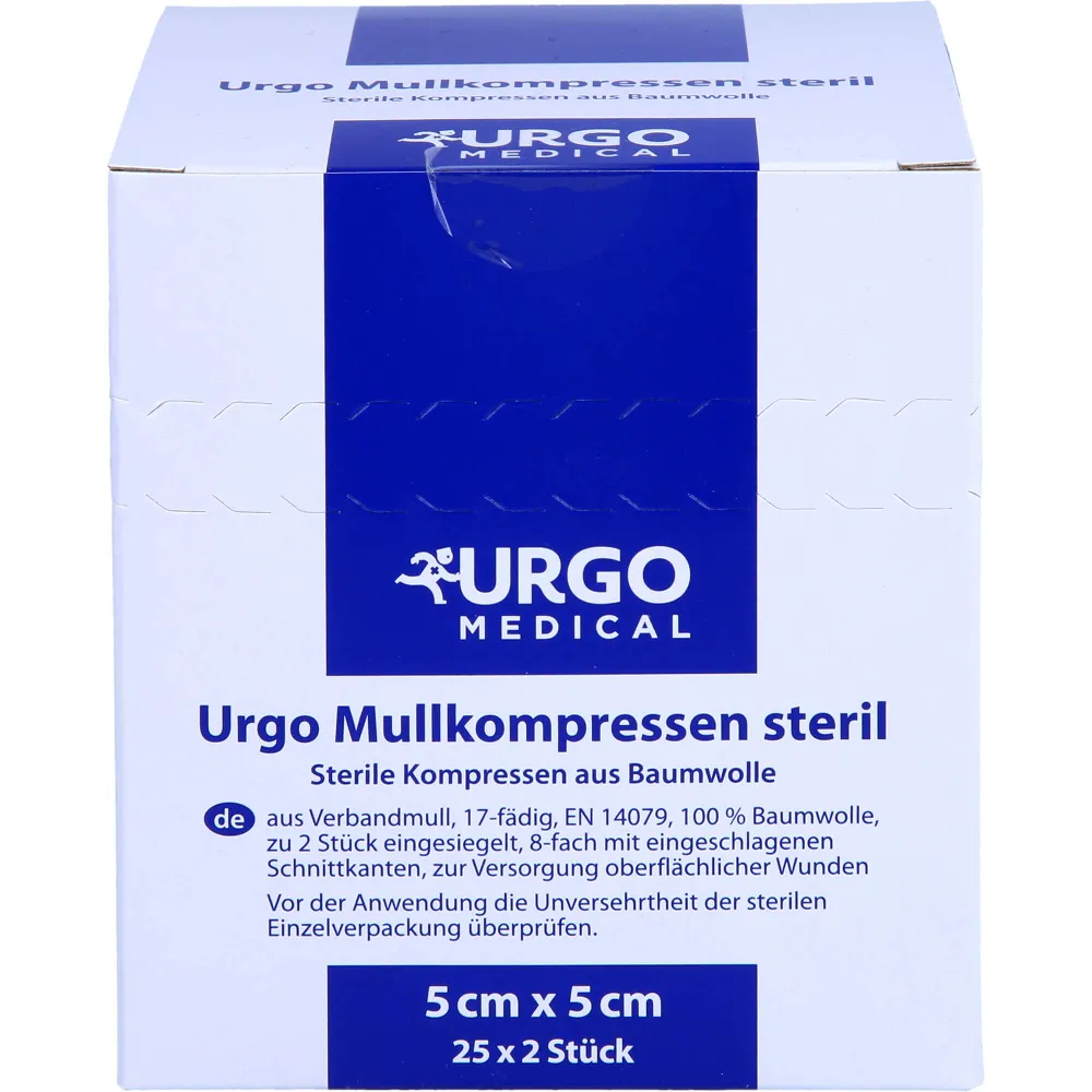 Urgo Mullkompressen 5x5 cm steril 50 St