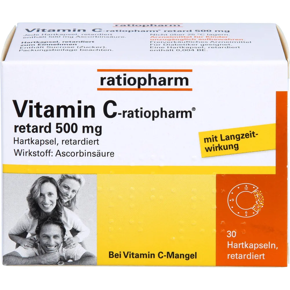 Vitamin C-Ratiopharm retard 500 mg Kapseln 30 St