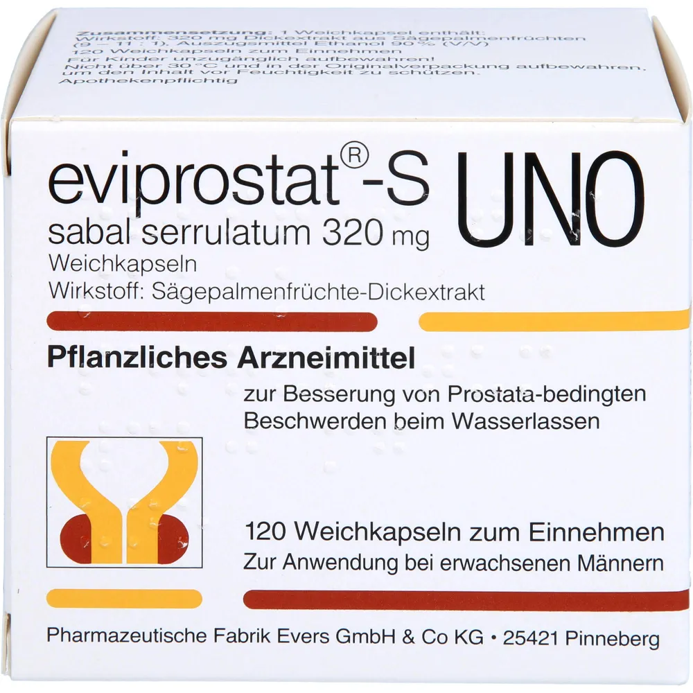 Eviprostat-S sabal serrulatum 320 uno Kapseln 120 St