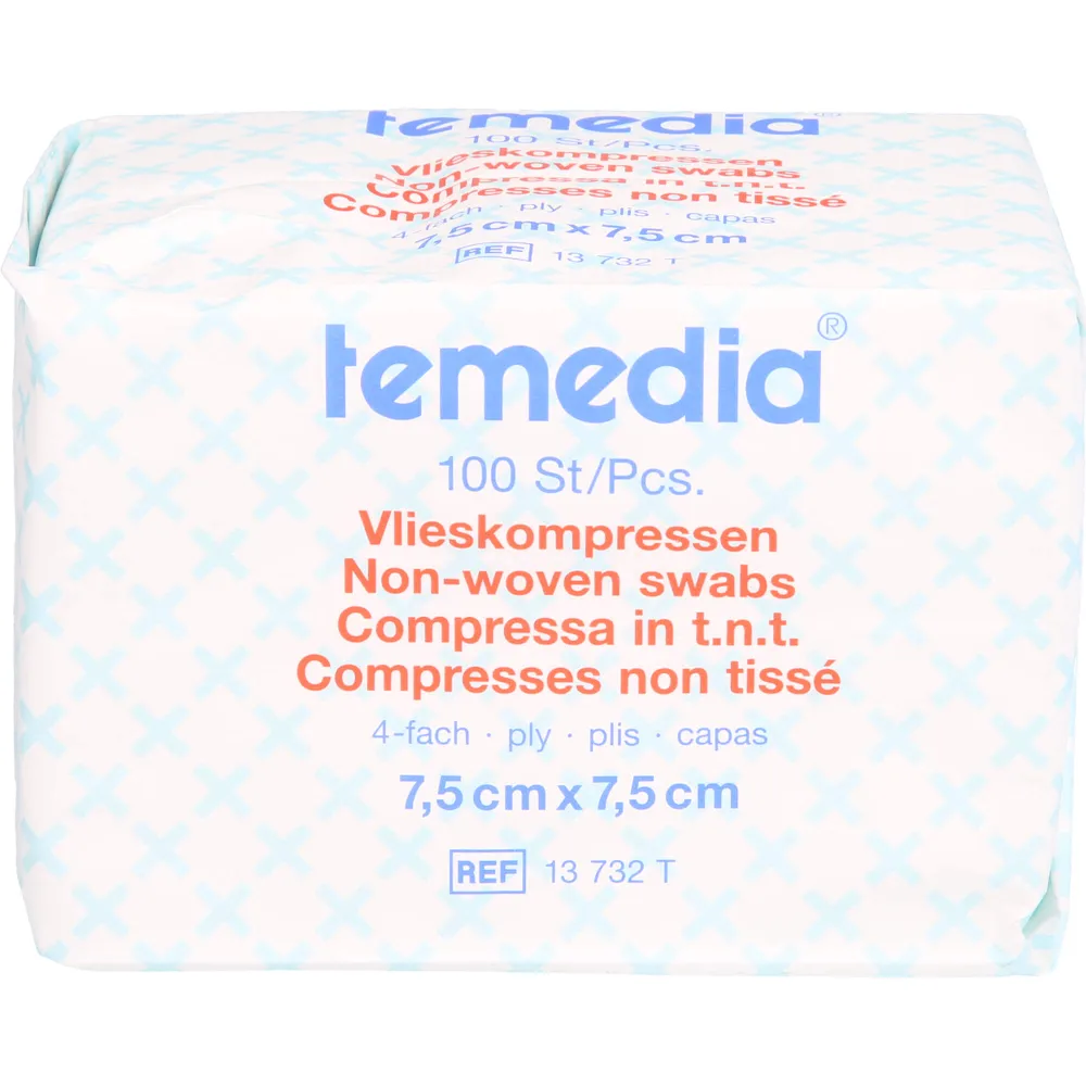 Vlieskompressen unsteril 7,5x7,5 cm 4fach 100 St