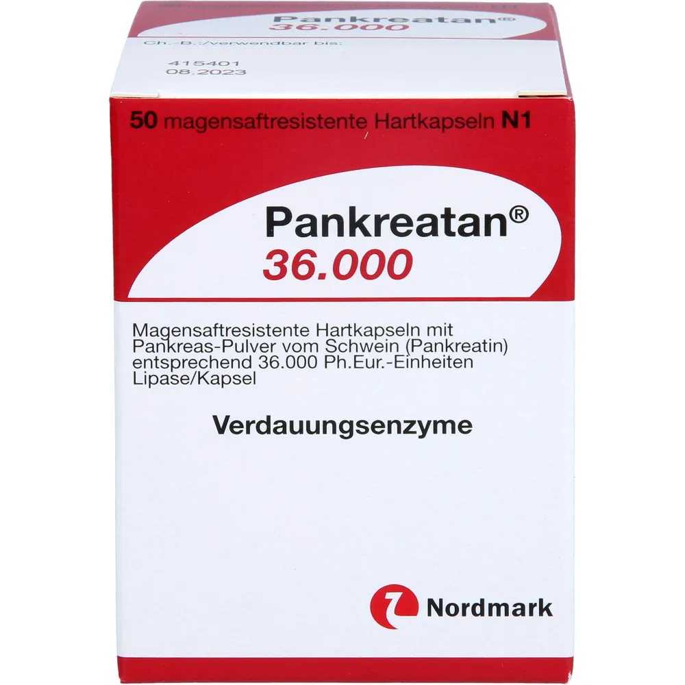 Pankreatan 36.000 magensaftresistente Hartkapseln 50 St