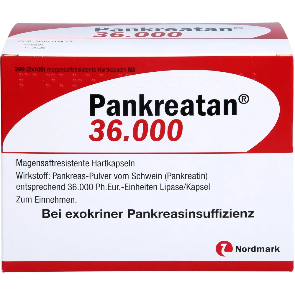 Pankreatan 36.000 magensaftresistente Hartkapseln 200 St