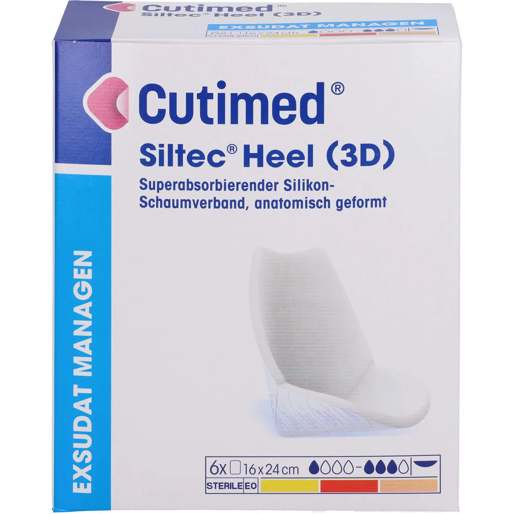 Cutimed Siltec Heel 3D 16x24 cm Kompressen 6 St