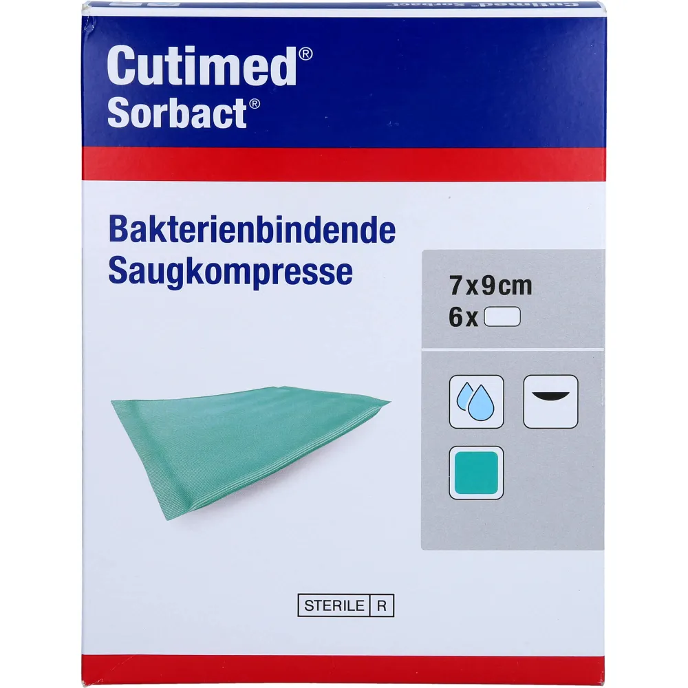 Cutimed Sorbact Saugkompressen 7x9 cm 6 St