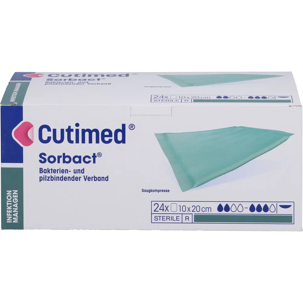 Cutimed Sorbact Saugkompressen 10x20 cm 24 St