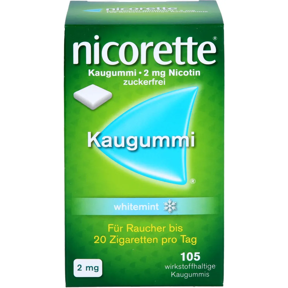 Nicorette Kaugummi 2 mg whitemint 105 St