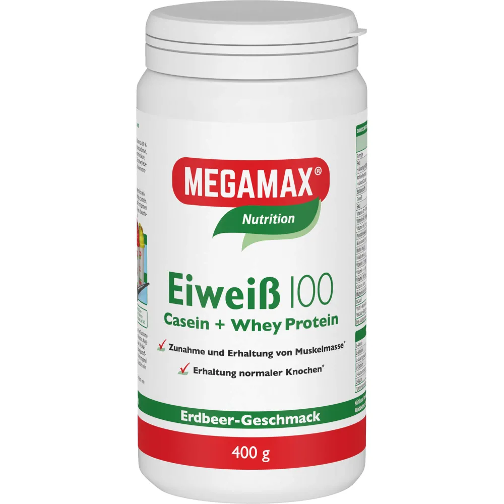 Eiweiss 100 Erdbeer Megamax Pulver 400 g