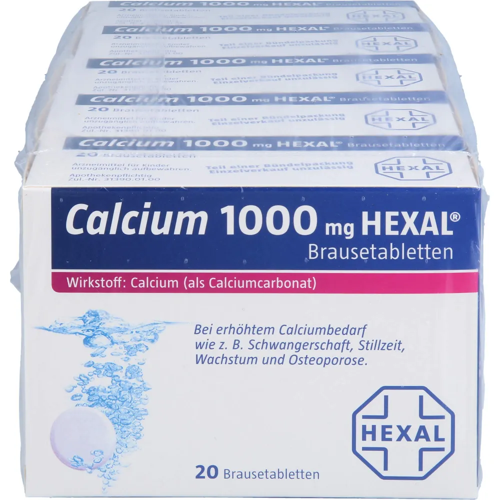 Calcium 1000 Hexal Brausetabletten 100 St
