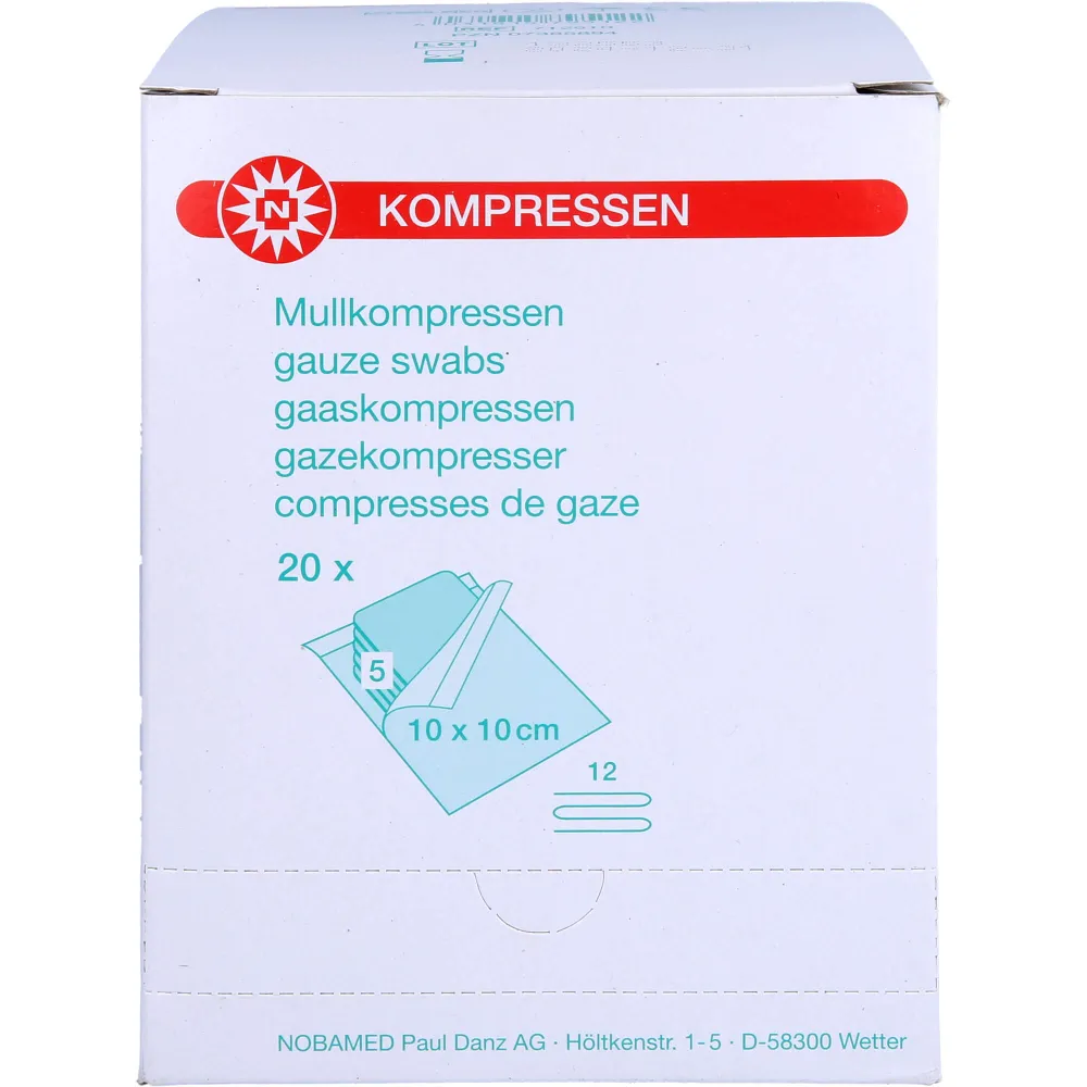 Mullkompressen 10x10 cm steril 12fach 100 St