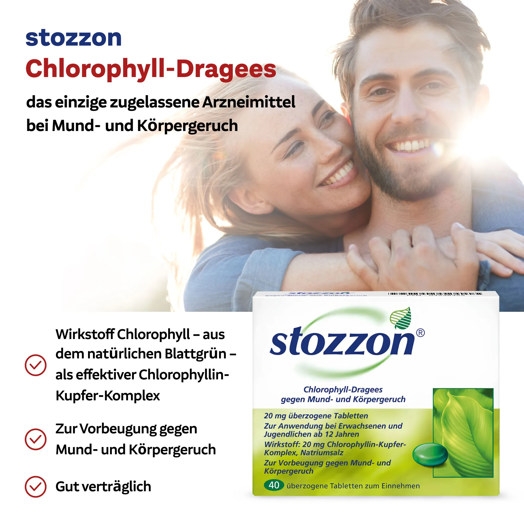 Stozzon Chlorophyll überzogene Tabletten 100 St