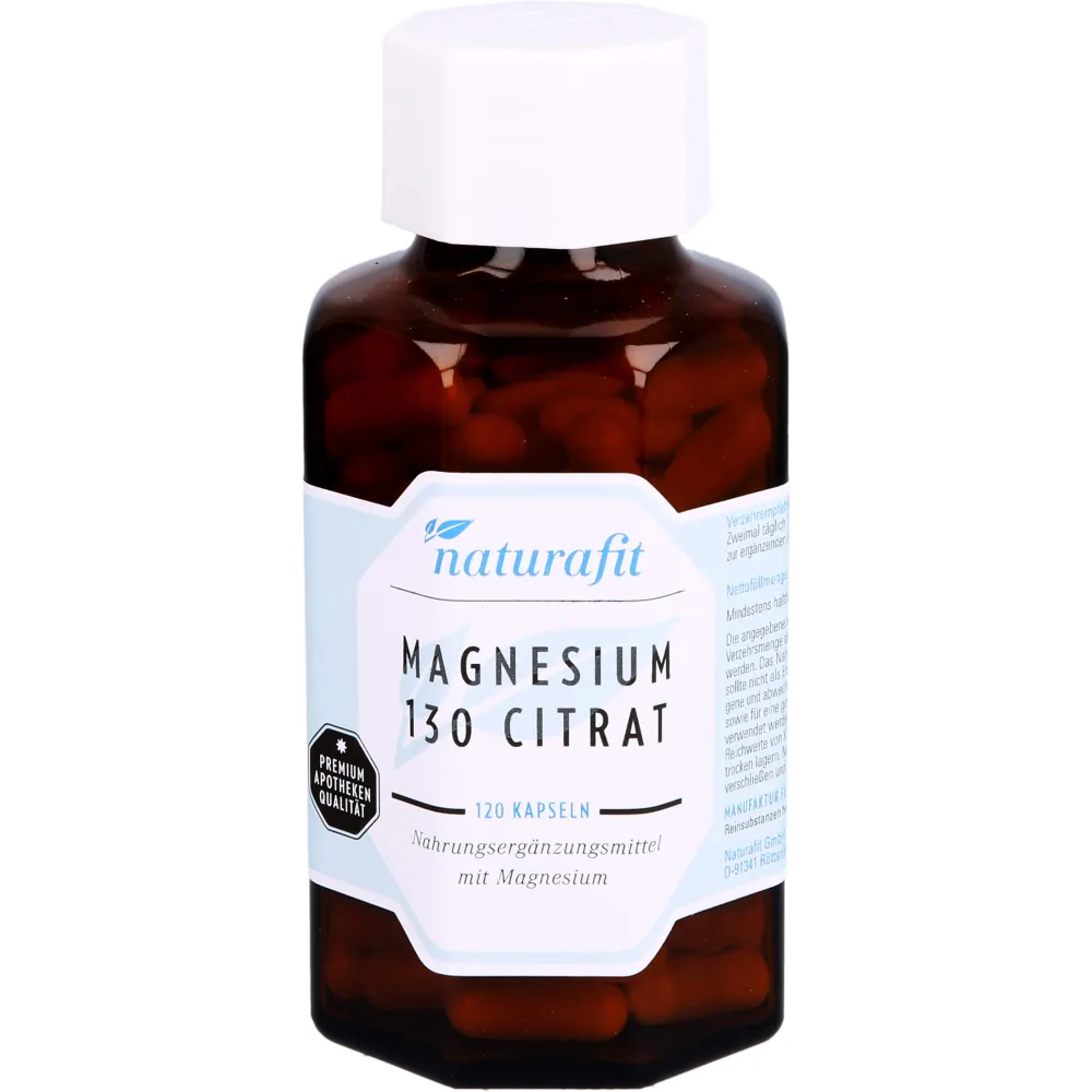 Naturafit Magnesium 130 Citr Kapseln 120 St