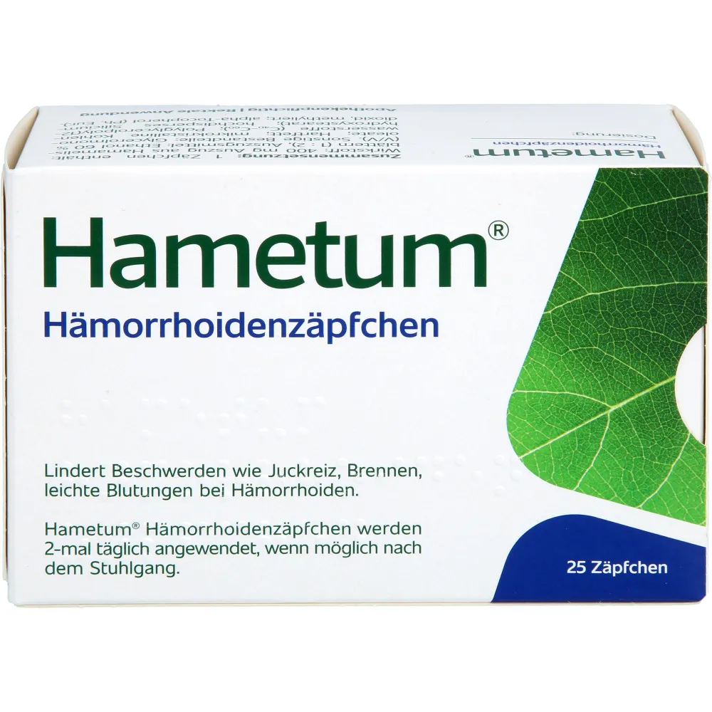 Hametum Hämorrhoiden Zäpfchen 25 St