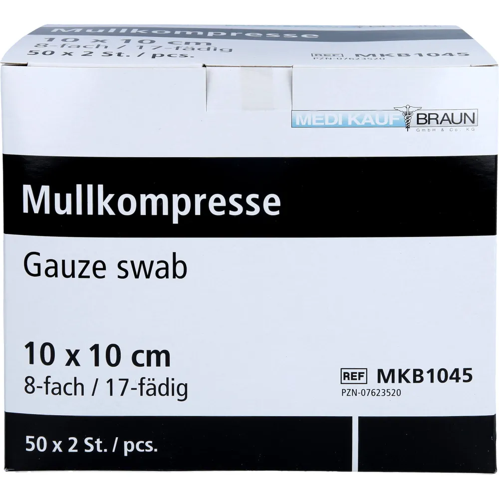 Mullkompressen 10x10 cm steril 100 St