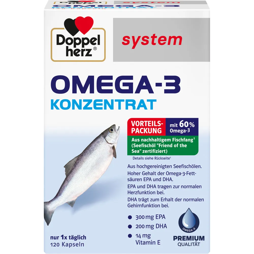 Doppelherz Omega-3 Konzentrat system Kapseln 120 St