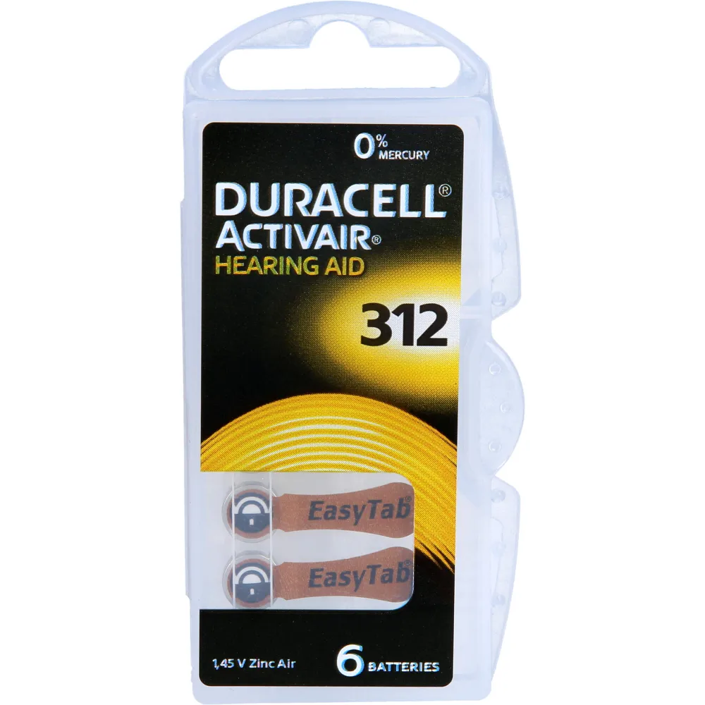Batterien f.Hörgeräte Duracell 312 6 St