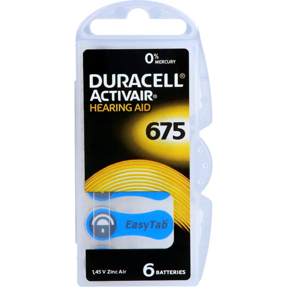 Batterien f.Hörgeräte Duracell 675 6 St