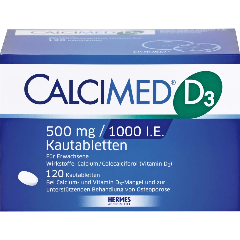 Calcimed D3 500 mg/1000 I.E. Kautabletten 120 St