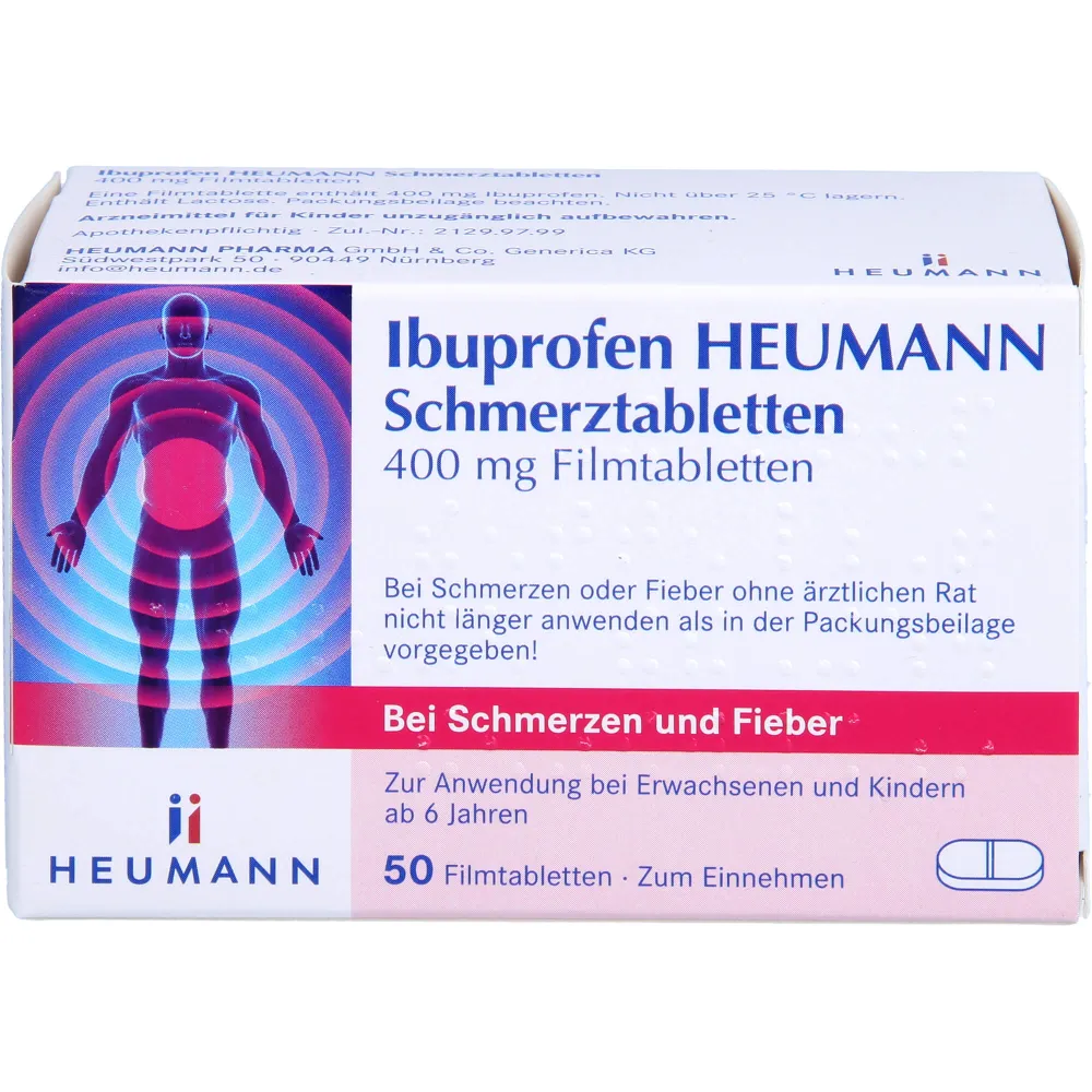 Ibuprofen Heumann Schmerztabletten 400 mg 50 St