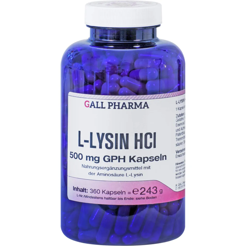 L-Lysin 500 mg Gph Kapseln 360 St