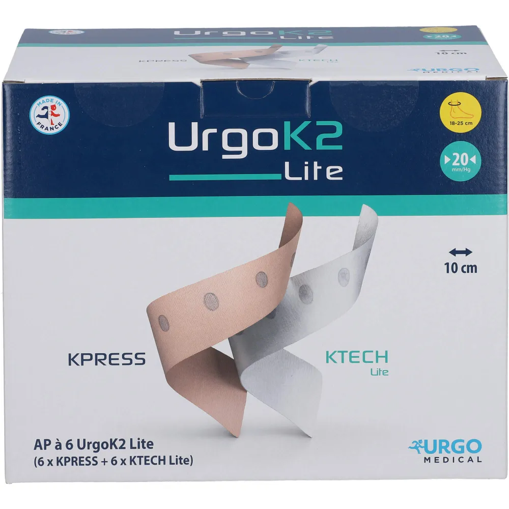 Urgok2 Lite Kompr.Syst.10cm Knöchelumf.18-25cm 6 St