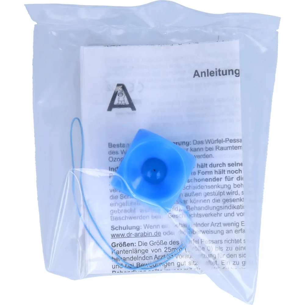 Arabin Würfel Pessar m.Innenknopf Gr.1 1 St