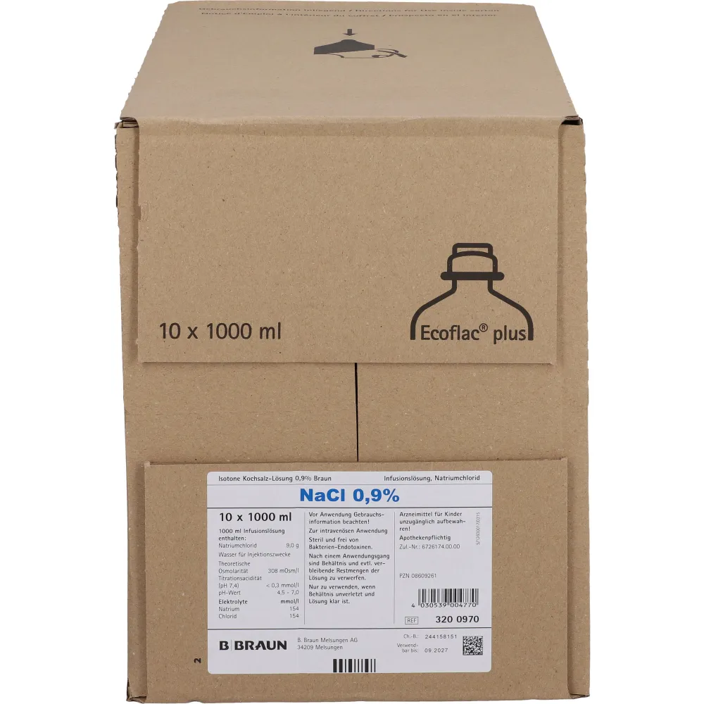Isotone Kochsalz-Lösung 0,9% Braun Ecoflac Plus 10000 ml