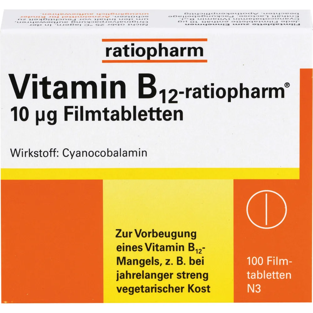 Vitamin B12-Ratiopharm 10 µg Filmtabletten 100 St