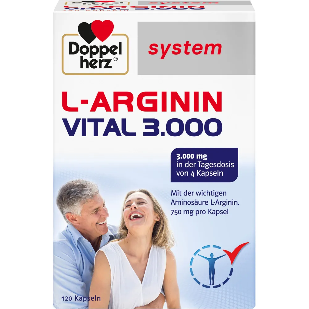 Doppelherz L-Arginin Vital 3.000 system Kapseln 120 St