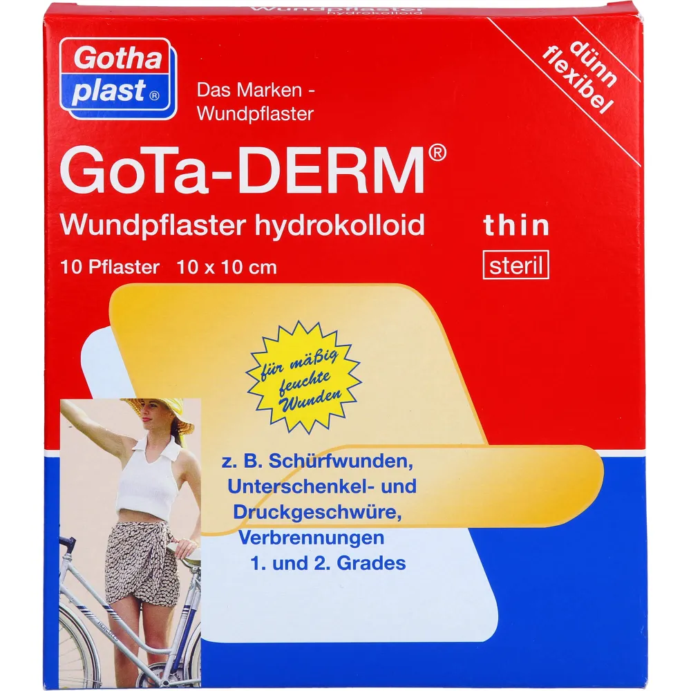 Gota-Derm thin hydrokoll.Wundpfl.steril 10x10 cm 10 St