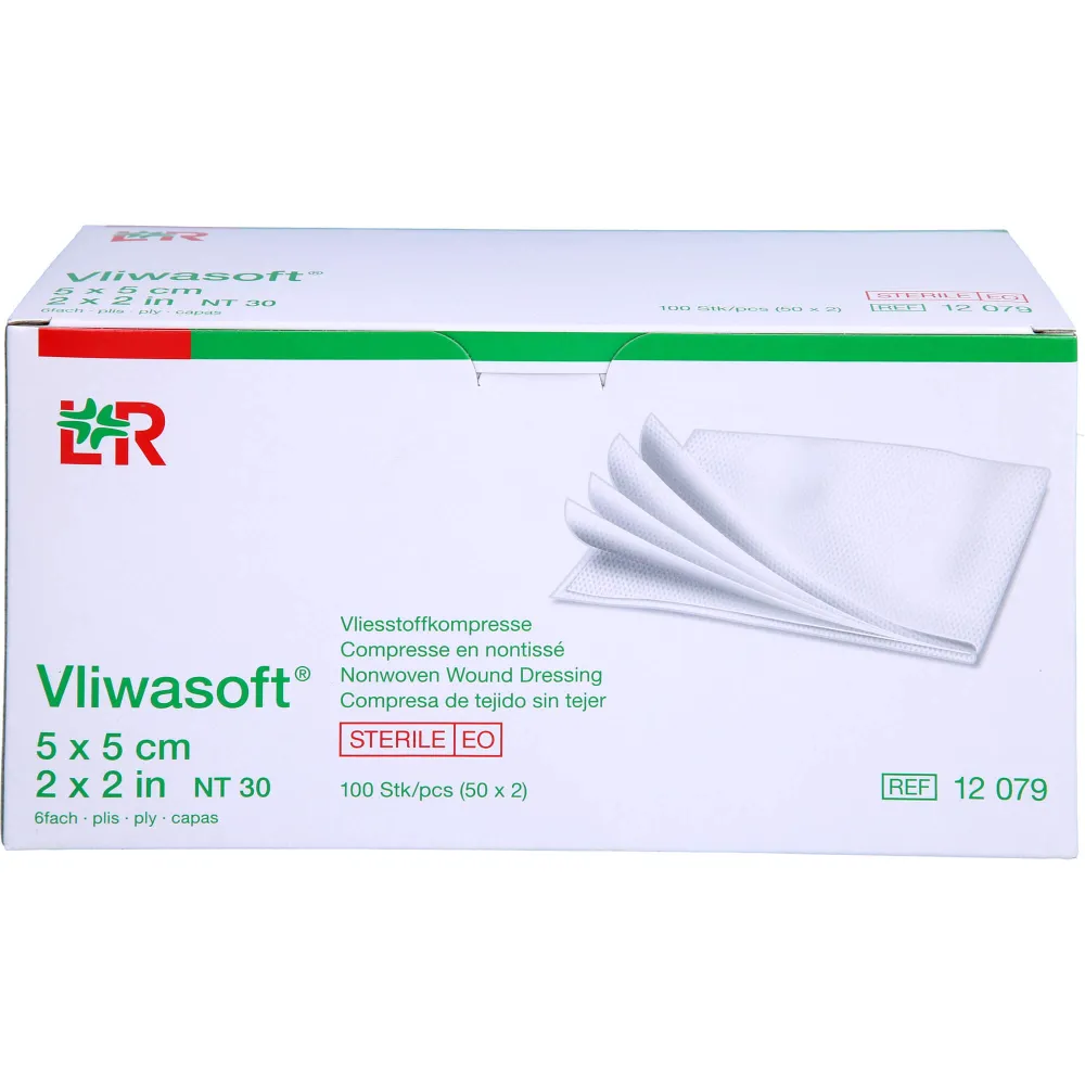Vliwasoft Vlieskompressen steril 5x5 cm 6l. 100 St