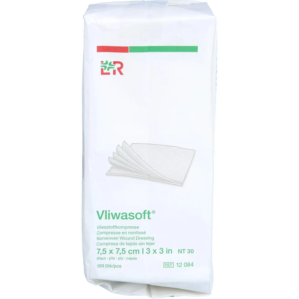 Vliwasoft Vlieskompressen unsteril 7,5x7,5 cm 6l. 100 St