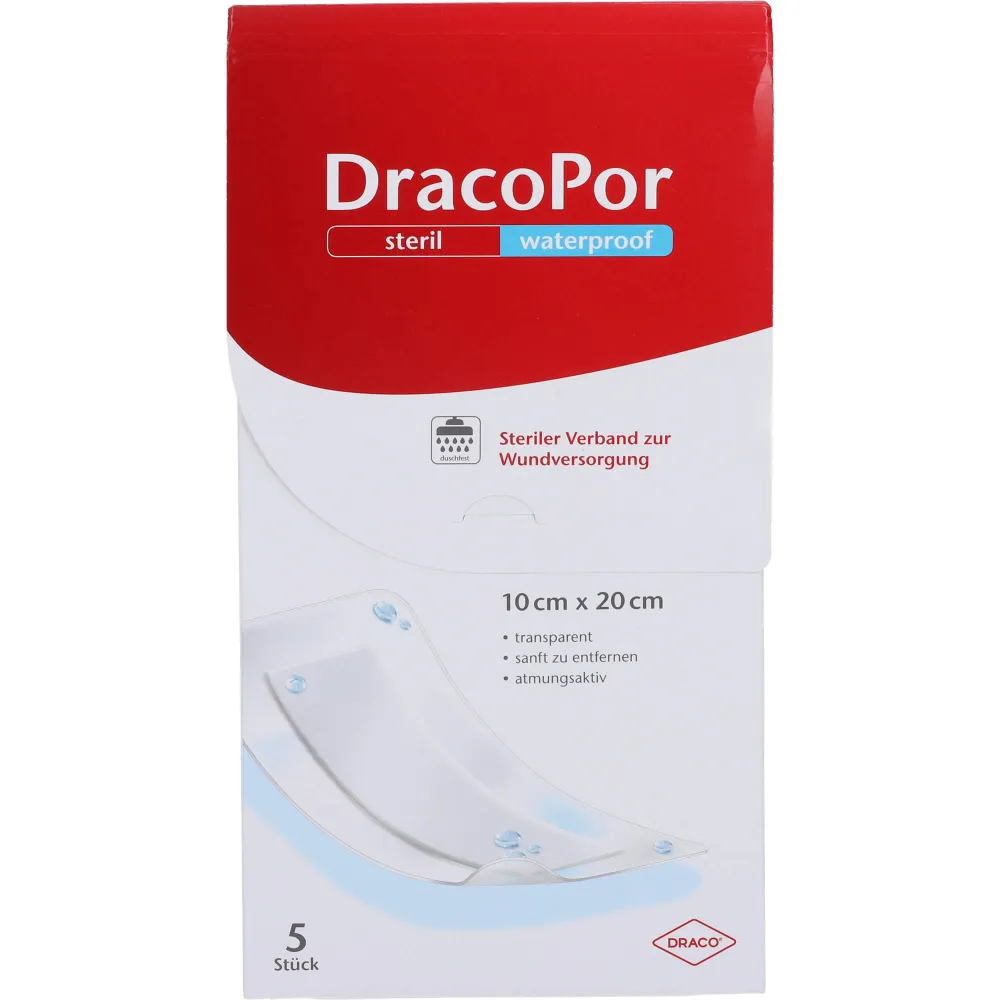 Dracopor waterproof Wundverband 10x20 cm steril 5 St