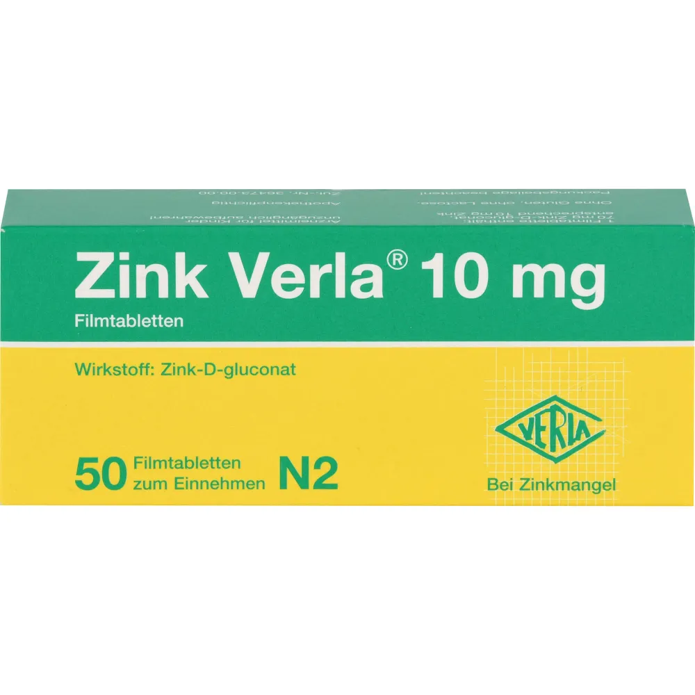 Zink Verla 10 mg Filmtabletten 50 St