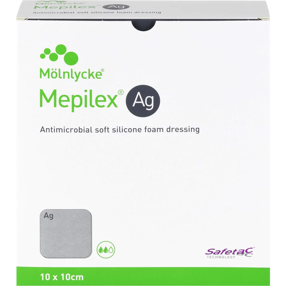 Mepilex Ag Schaumverband 10x10 cm steril 10 St