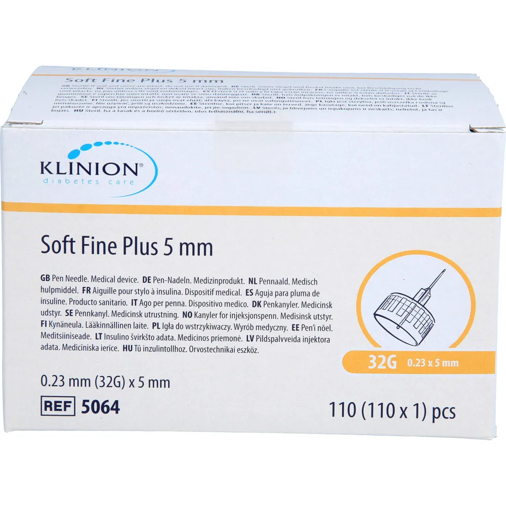 Klinion Soft fine plus Pen-Nadeln 32 G 0,23x5 mm 110 St