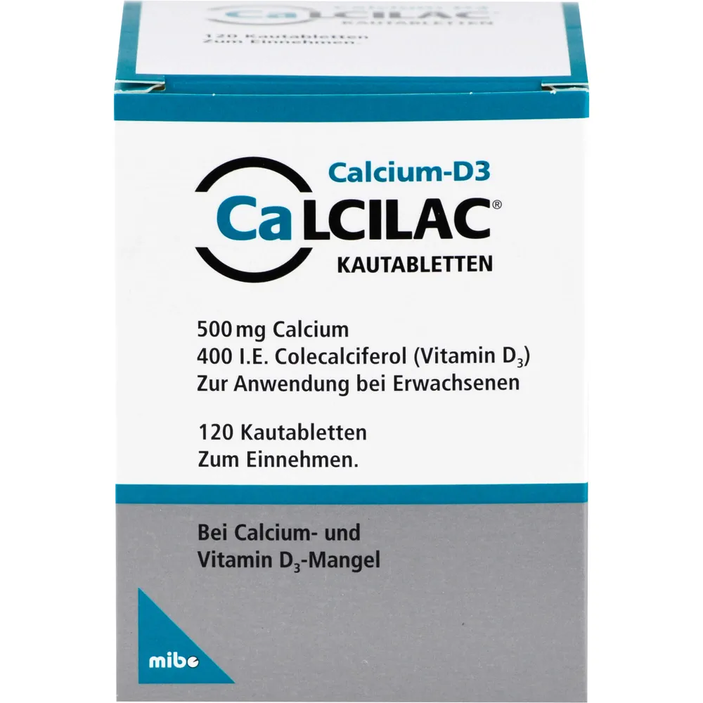 Calcilac Kautabletten 500 mg/400 I.E. 120 St