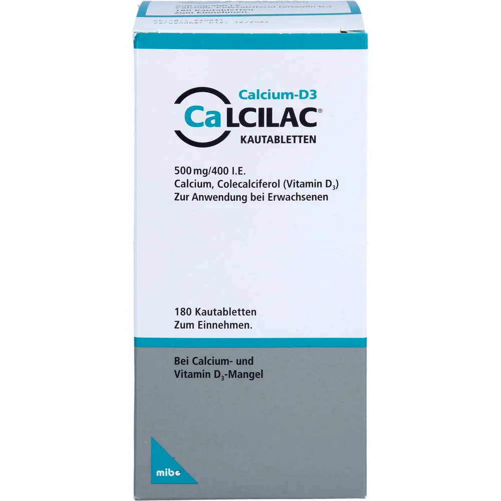 Calcilac Kautabletten 500 mg/400 I.E. 180 St