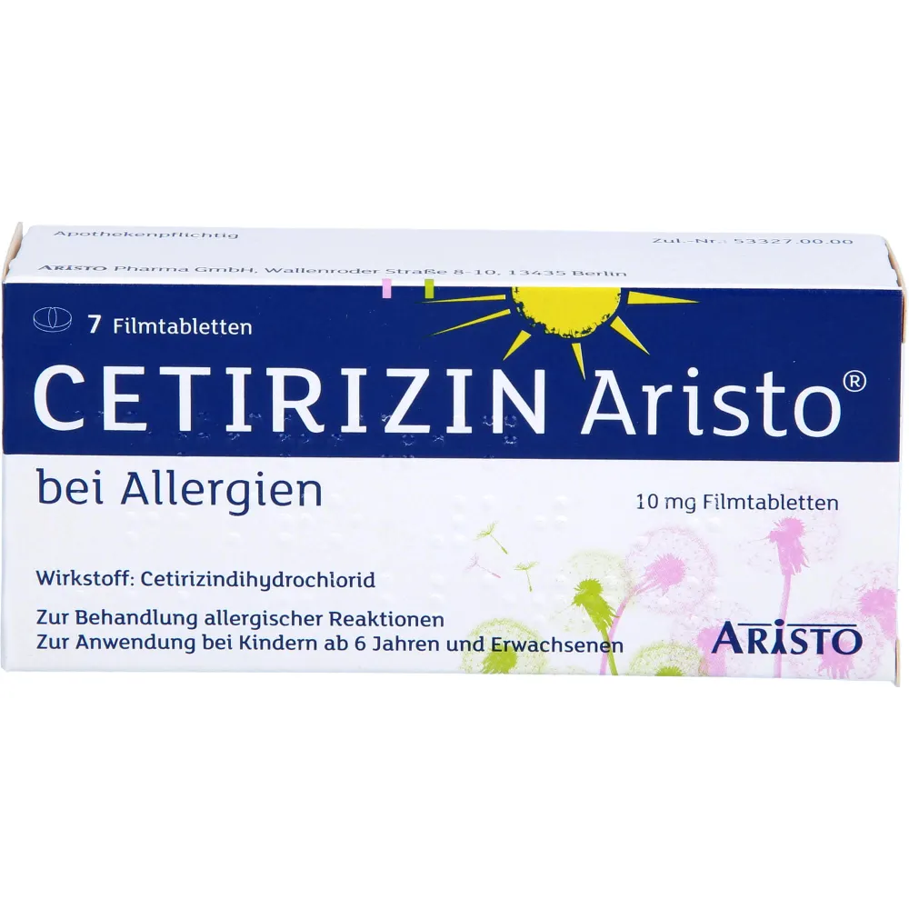 Cetirizin Aristo bei Allergien 10 mg Filmtabletten 7 St