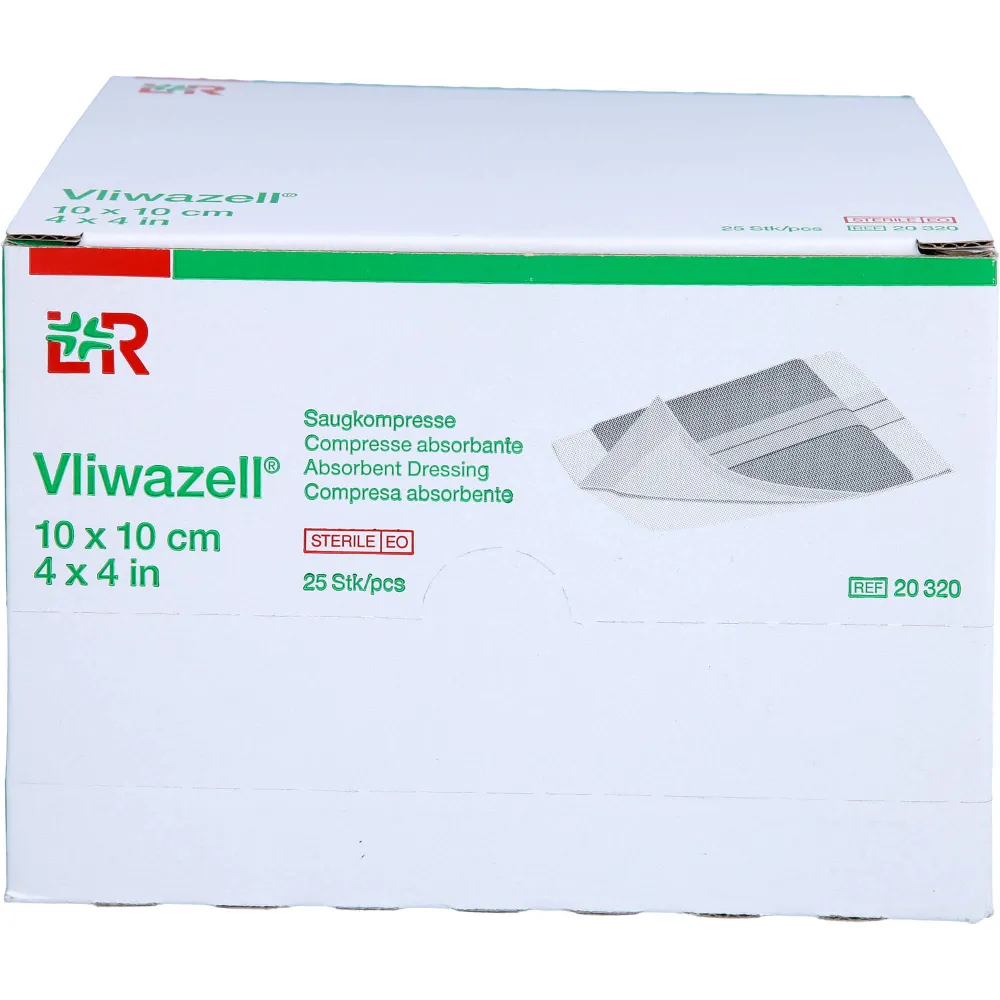 Vliwazell Saugkompressen steril 10x10 cm 25 St